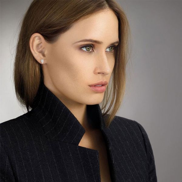 Boucles d'oreilles Messika My Twin Pendantes en or rose et diamants