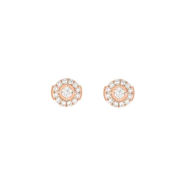 Boucles d'oreilles Messika Joy en or rose et diamants 0,15 carat