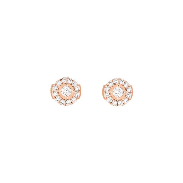 Boucles d'oreilles Messika Joy en or rose et diamants 0,15 carat