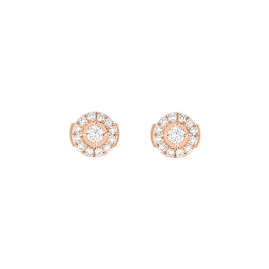 Boucles d'oreilles Messika Joy en or rose et diamants 0,15 carat