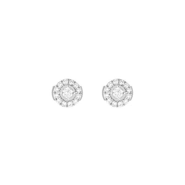 Boucles d'oreilles Messika Joy en or blanc et diamants 0,15 carat