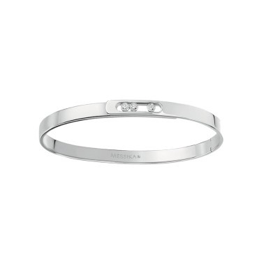 Bangle Messika Move Noa petit modèle en or blanc et diamants