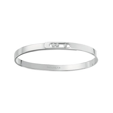 Bangle Messika Move Noa petit modèle en or blanc et diamants