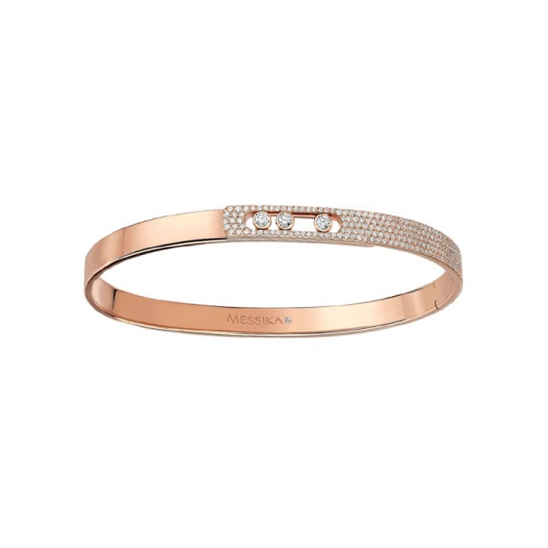 Bangle Messika Move Noa Pavé en or rose et diamants