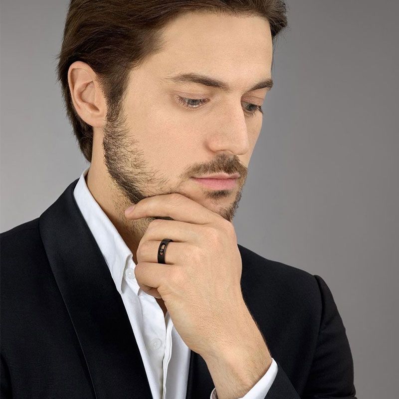 Bague Messika Move Titanium petit modèle black diamant noir