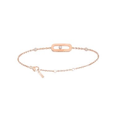 Bracelet Messika Move Uno en or rose et diamant