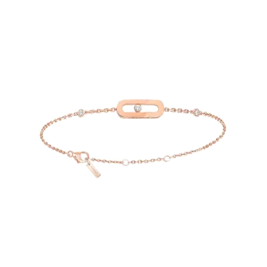 Bracelet Messika Move Uno en or rose et diamant
