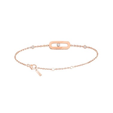 Bracelet Messika Move Uno en or rose et diamant
