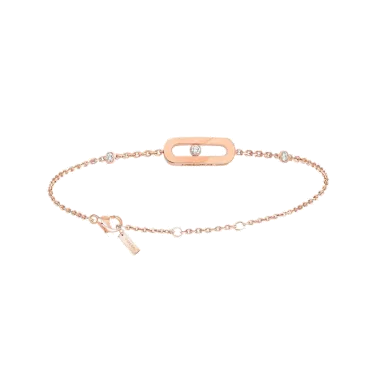 Bracelet Messika Move Uno en or rose et diamant