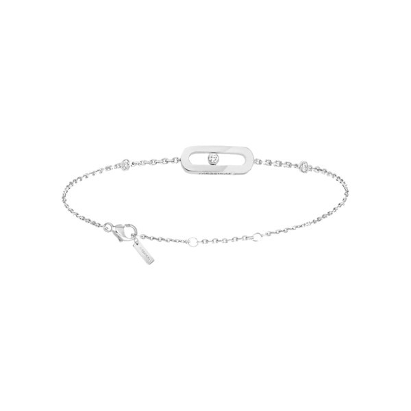 Bracelet Messika Move Uno en or blanc et diamant