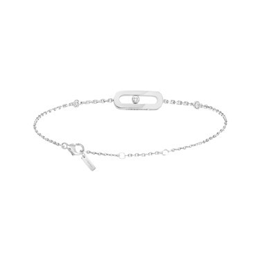 Bracelet Messika Move Uno en or blanc et diamant
