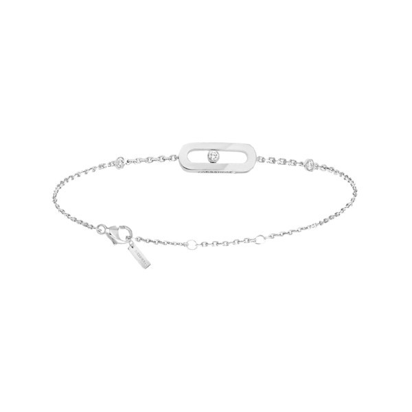 Bracelet Messika Move Uno en or blanc et diamant