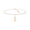 Bracelet de cheville Messika Move Uno en or rose et diamants
