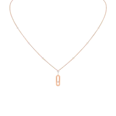 Collier Long Messika Move Uno en or rose et diamants