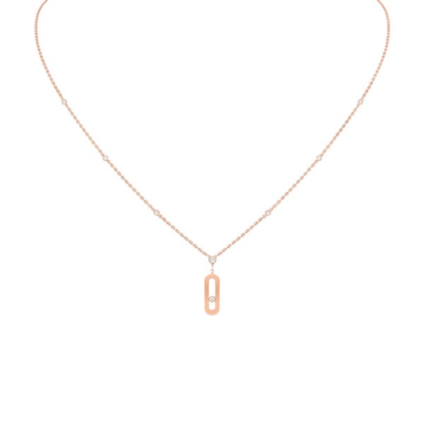 Collier Long Messika Move Uno en or rose et diamants