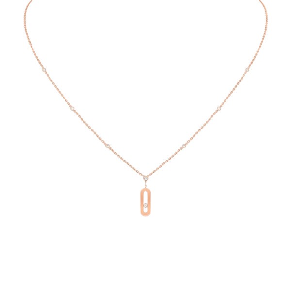 Collier Long Messika Move Uno en or rose et diamants