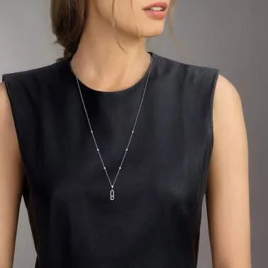 Collier Long Messika Move Uno en or rose et diamants