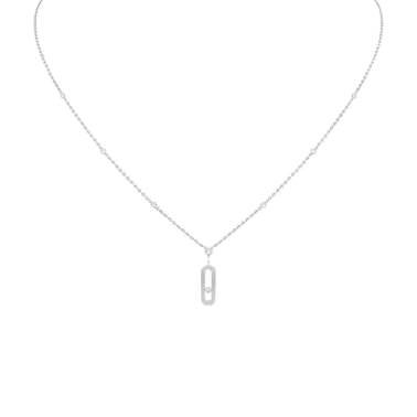 Collier Long Messika Move Uno en or blanc et diamants