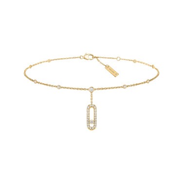 Bracelet de cheville Messika Move Uno Pavé en or jaune et diamants