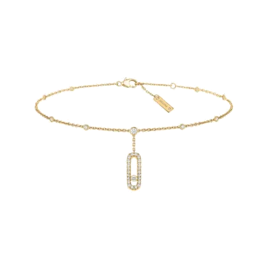 Bracelet de cheville Messika Move Uno Pavé en or jaune et diamants