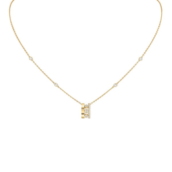 Collier Messika Move Romane en or jaune et diamants