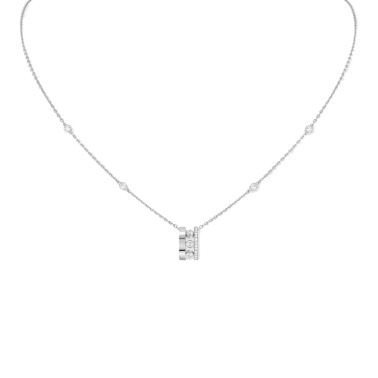 Collier Messika Move Romane en or blanc et diamants
