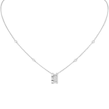 Collier Messika Move Romane en or blanc et diamants