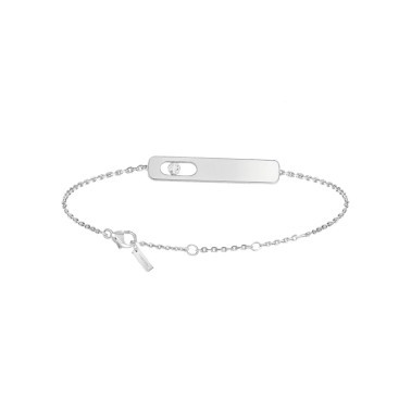 Bracelet Messika My First Diamond en or blanc et diamant