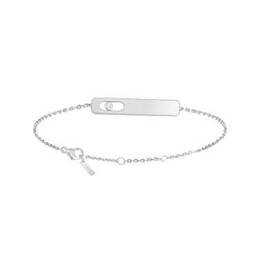 Bracelet Messika My First Diamond en or blanc et diamant