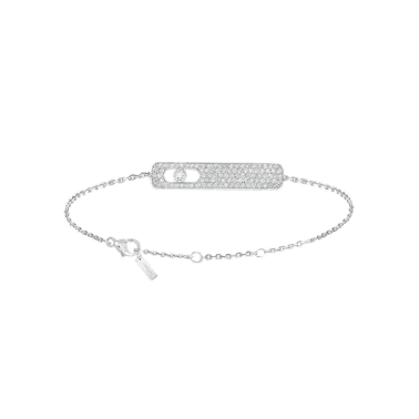 Bracelet Messika My First Diamond Pavé en or blanc et diamants