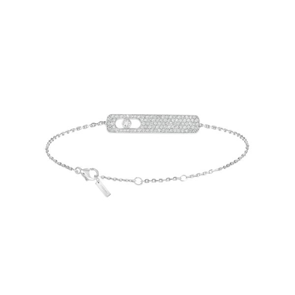 Bracelet Messika My First Diamond Pavé en or blanc et diamants