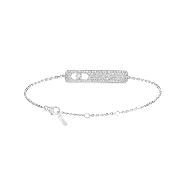 Bracelet Messika My First Diamond Pavé en or blanc et diamants