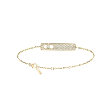 Bracelet Messika My First Diamond Pavé en or jaune et diamants