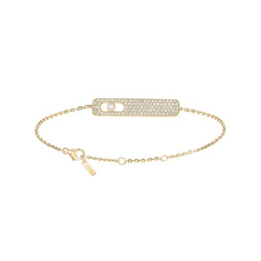Bracelet Messika My First Diamond Pavé en or jaune et diamants