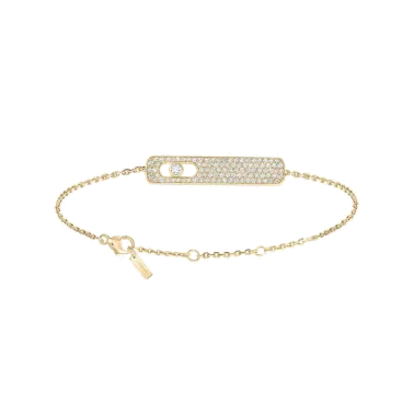 Bracelet Messika My First Diamond Pavé en or jaune et diamants