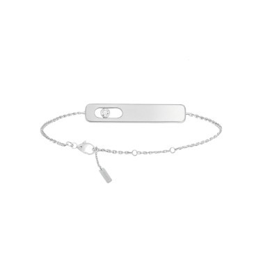 Bracelet Messika My First Diamond grand modèle en or blanc et diamant