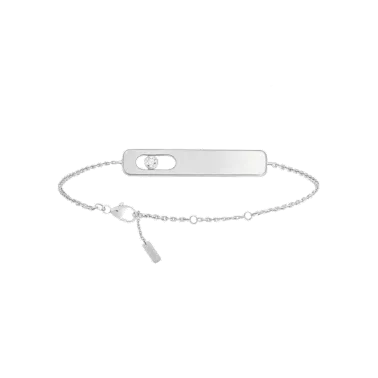 Bracelet Messika My First Diamond grand modèle en or blanc et diamant