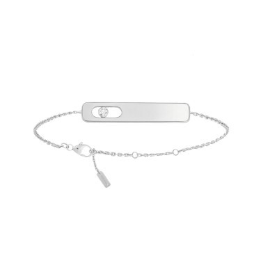 Bracelet Messika My First Diamond grand modèle en or blanc et diamant