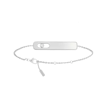 Bracelet Messika My First Diamond grand modèle en or blanc et diamant