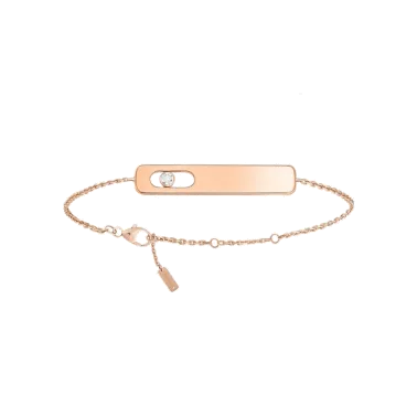 Bracelet Messika My First Diamond grand modèle en or rose et diamant