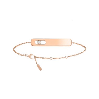 Bracelet Messika My First Diamond grand modèle en or rose et diamant