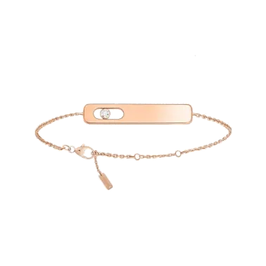 Bracelet Messika My First Diamond grand modèle en or rose et diamant