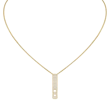 Collier Messika My First Diamond Pavé en or jaune et diamants