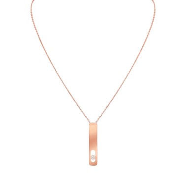 Collier Messika My First Diamond grand modèle en or rose et diamant