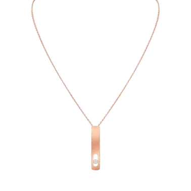 Collier Messika My First Diamond grand modèle en or rose et diamant