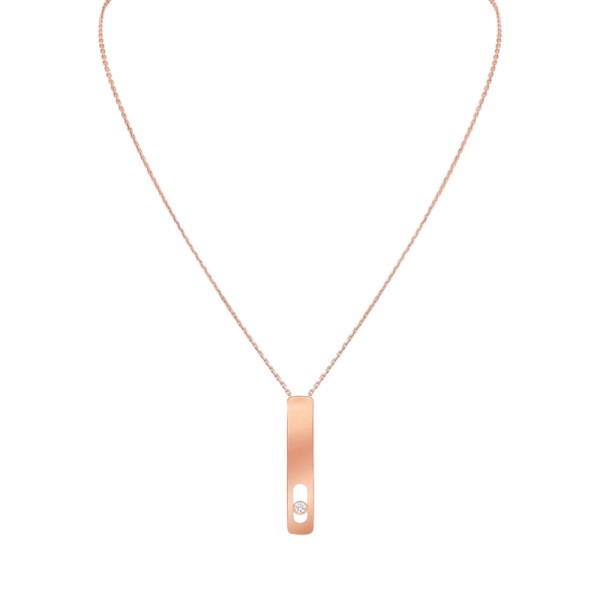 Collier Messika My First Diamond grand modèle en or rose et diamant