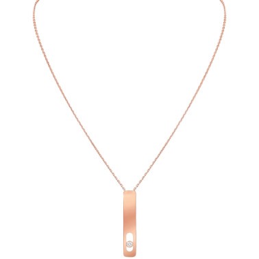 Collier Messika My First Diamond grand modèle en or rose et diamant