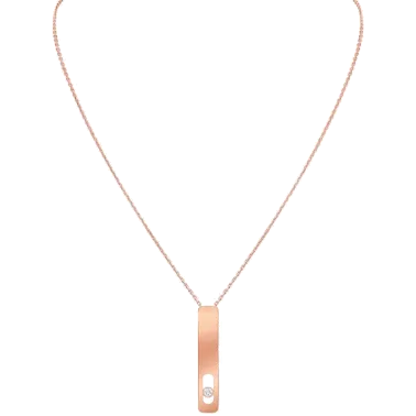 Collier Messika My First Diamond grand modèle en or rose et diamant