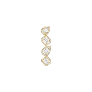 Boucle d'oreille clip lobe Messika My Twin en or jaune et diamants