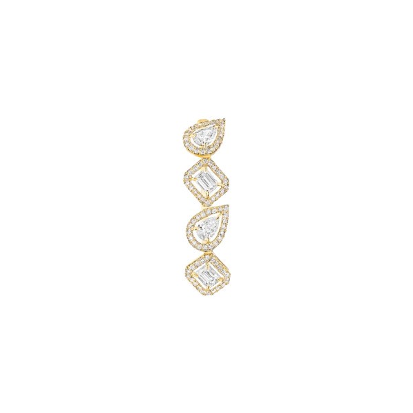 Boucle d'oreille clip lobe Messika My Twin en or jaune et diamants